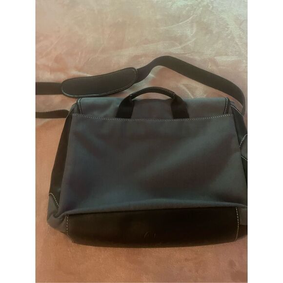 Cole Haan Men’s Canvas Leather Messenger Shoulder Bag Laptop Briefcase - Picture 10 of 14